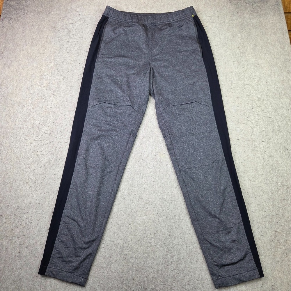 QOR Sweatpants Men's Small Gray Elastic‎ Waist Zip Pocket Running Athletic